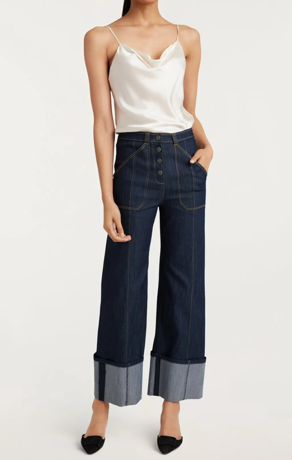 Cinq à Sept Cuffed Benji Pant Indigo Hot