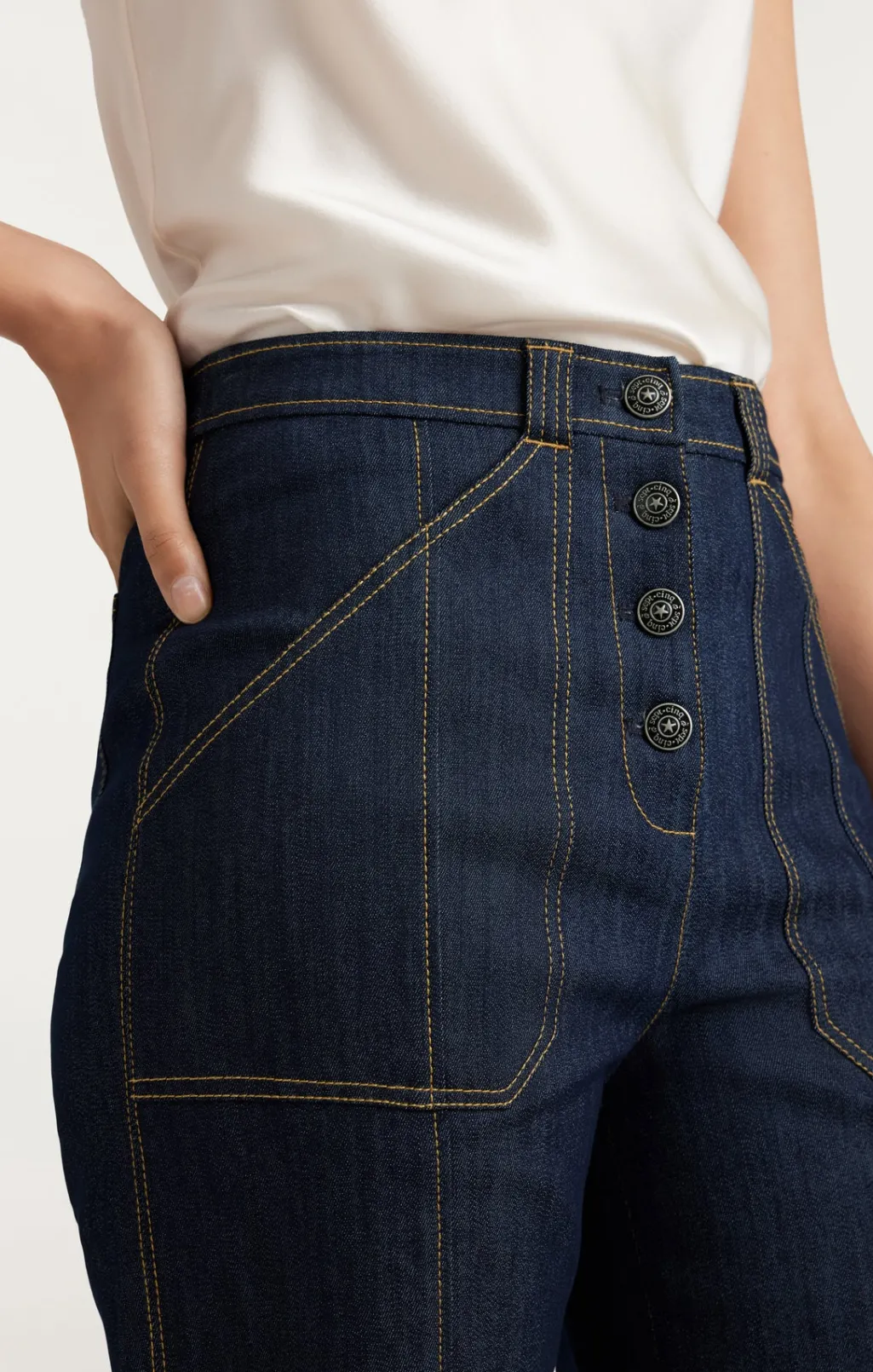 Cinq à Sept Cuffed Benji Pant Indigo Hot