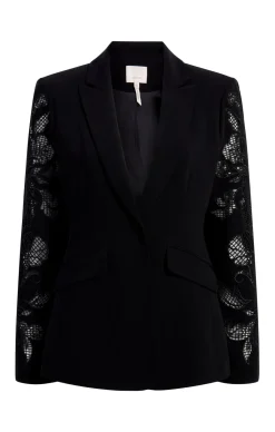 Cinq à Sept Cutout Paisley Embellished Cheyenne Blazer Black Sale