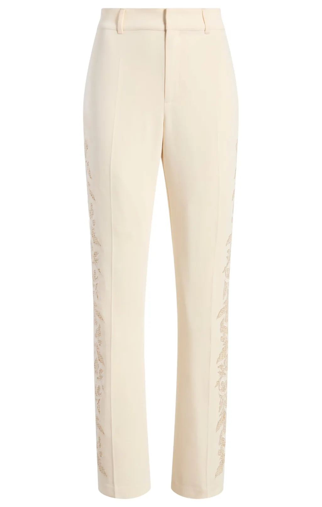 Cinq à Sept Cutout Paisley Embellished Kerry Pant Gardenia Online