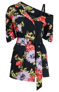 Cinq à Sept Dark Chrysanthemum Katie Jacket BlackMulti Discount