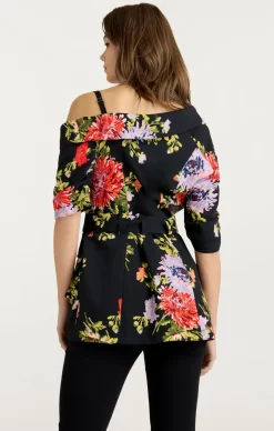 Cinq à Sept Dark Chrysanthemum Katie Jacket BlackMulti Discount