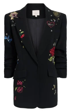 Cinq à Sept Daydream Doodles Embellished Kelsa Blazer BlackMulti Clearance