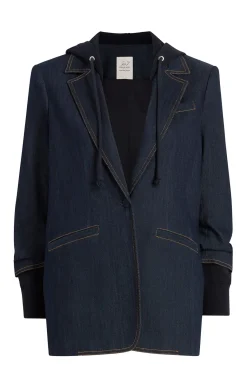 Cinq à Sept Denim Hooded Khloe Blazer Indigo