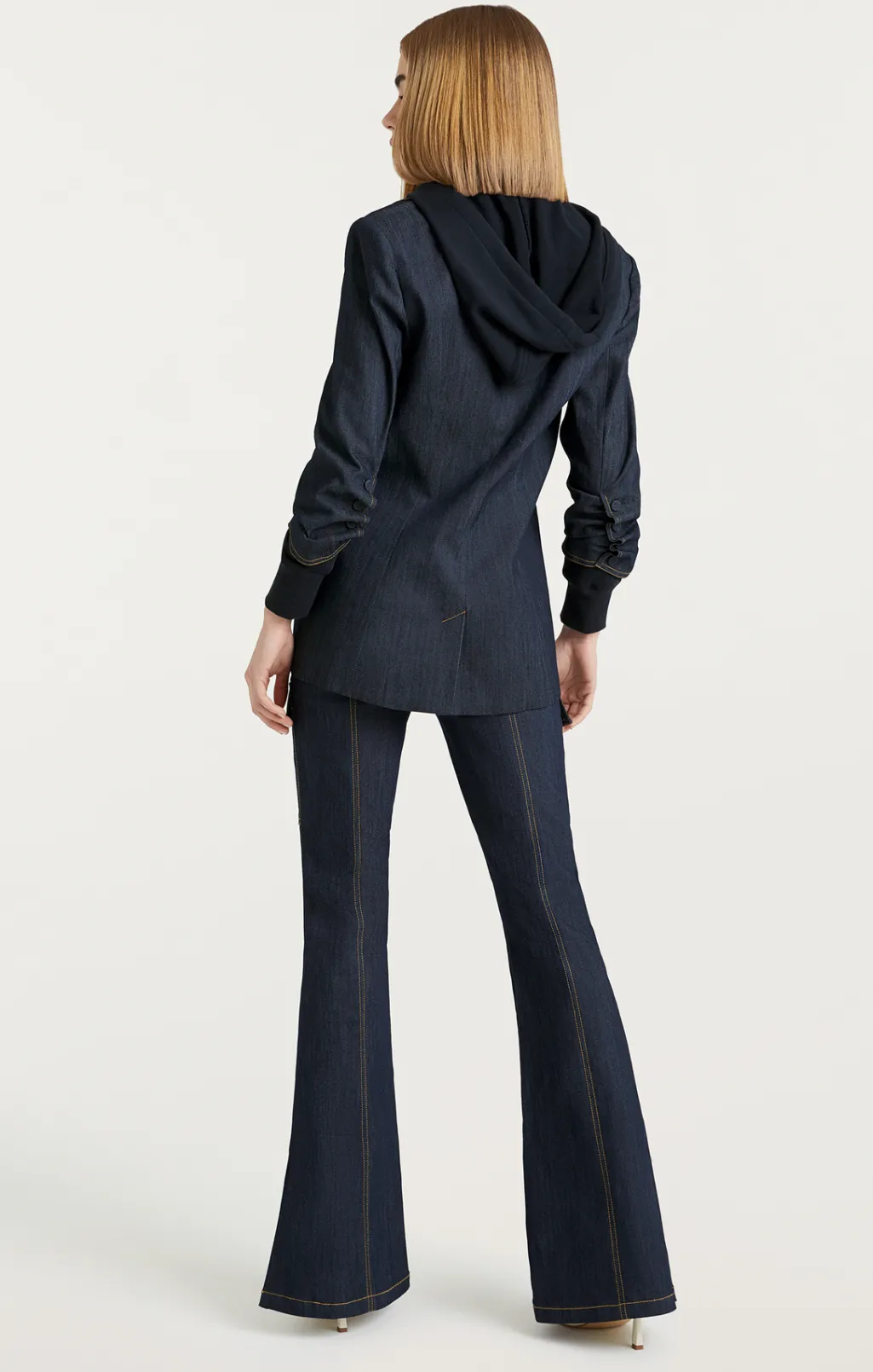 Cinq à Sept Denim Hooded Khloe Blazer Indigo
