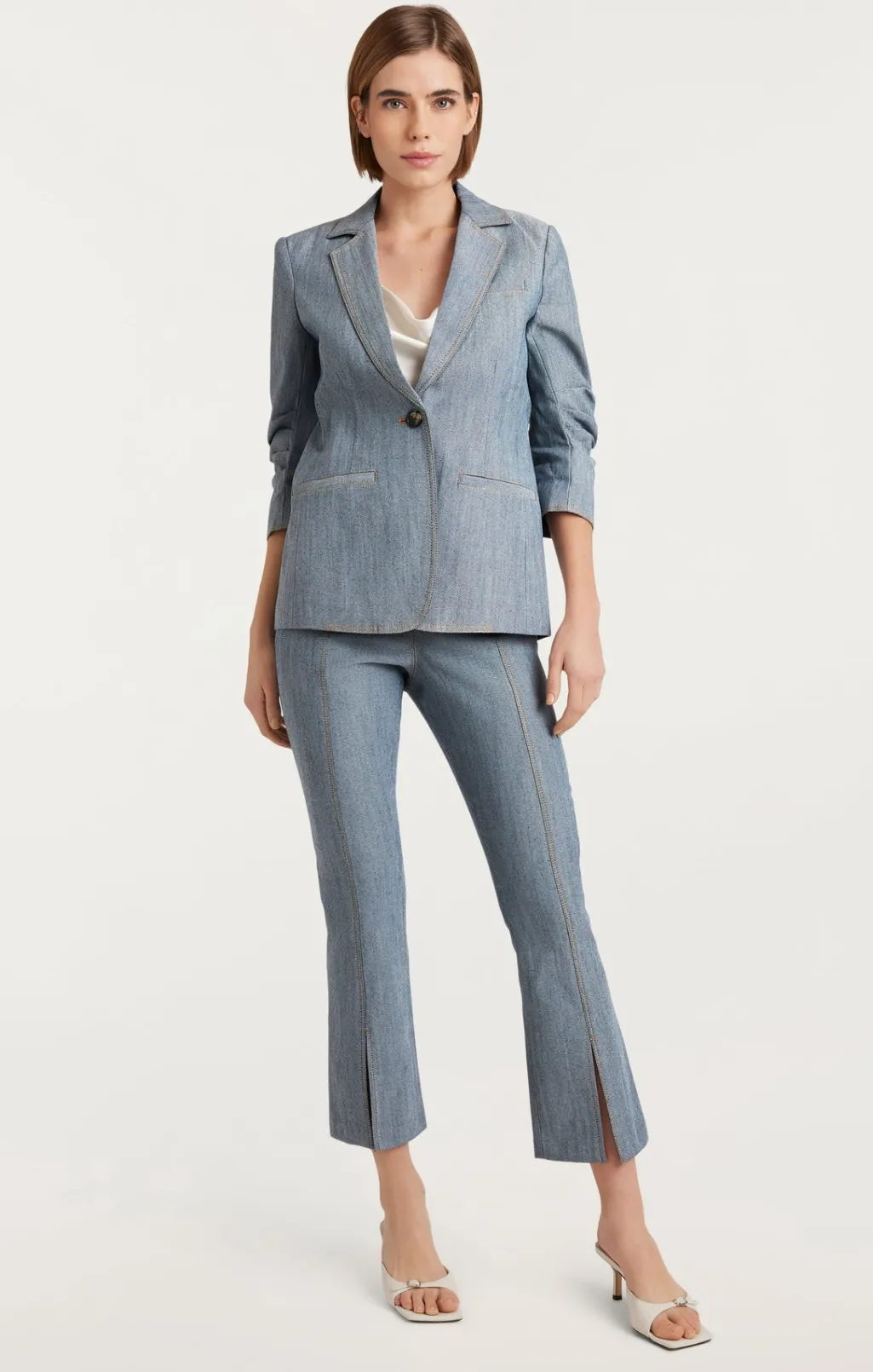 Cinq à Sept Denim Khloe Blazer LightIndigo Best
