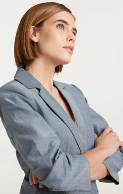 Cinq à Sept Denim Khloe Blazer LightIndigo Best