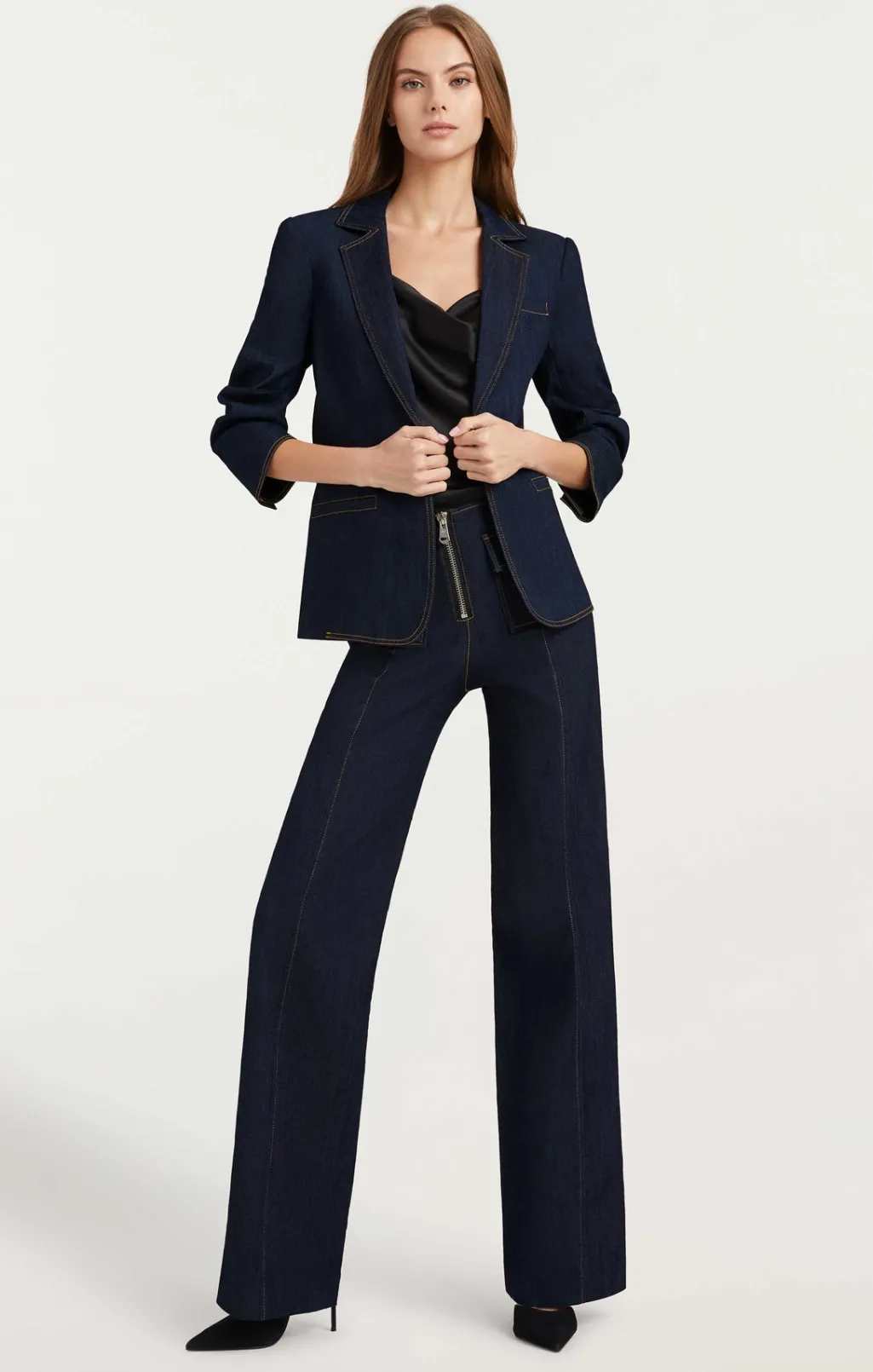 Cinq à Sept Denim Khloe Blazer Indigo Clearance