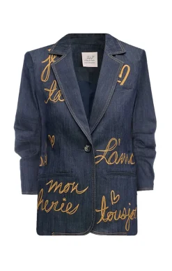 Cinq à Sept Denim Lamour Khloe Blazer Indigo Sale