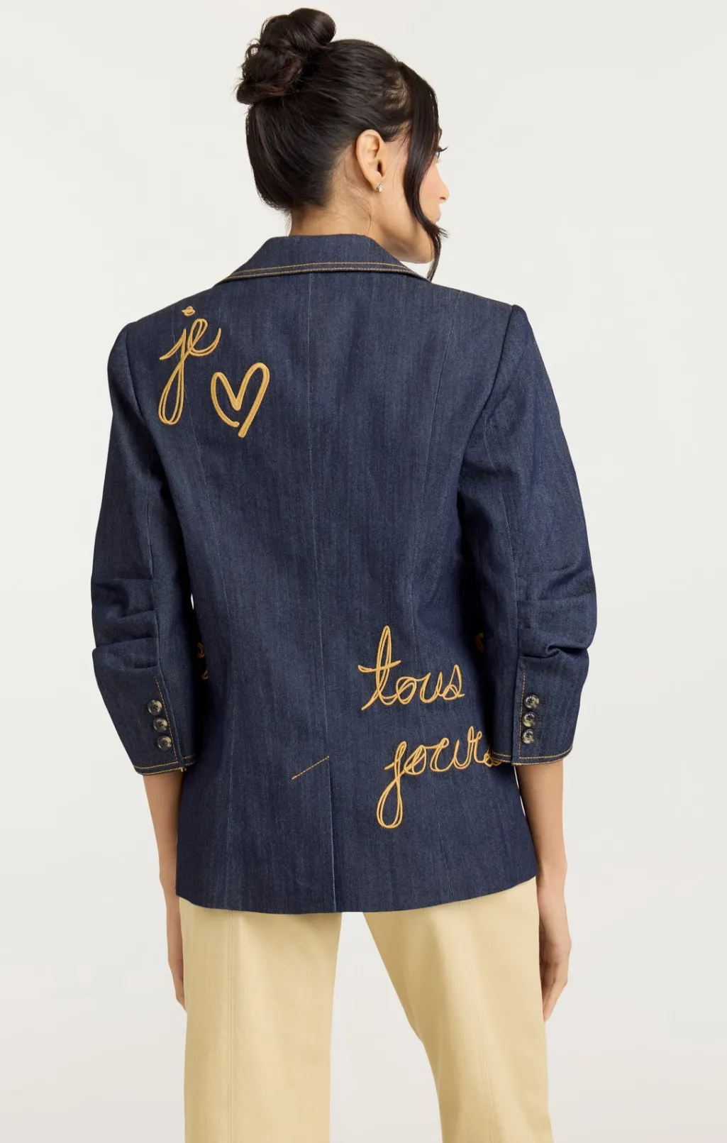 Cinq à Sept Denim Lamour Khloe Blazer Indigo Sale