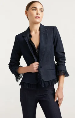 Cinq à Sept Denim Le Petit Roxie Blazer Indigo Outlet