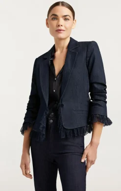 Cinq à Sept Denim Le Petit Roxie Blazer Indigo Outlet