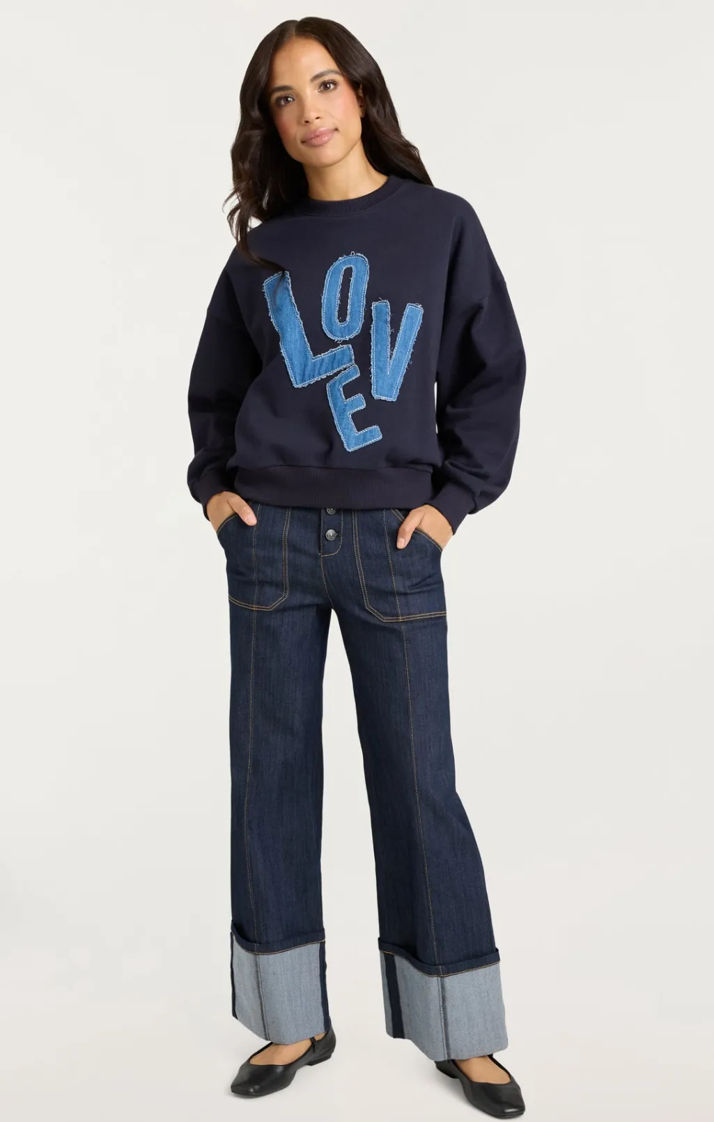 Cinq à Sept Denim Love Brandy Pullover Navy Clearance
