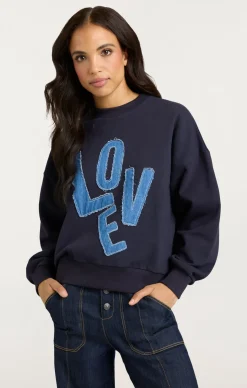 Cinq à Sept Denim Love Brandy Pullover Navy Clearance