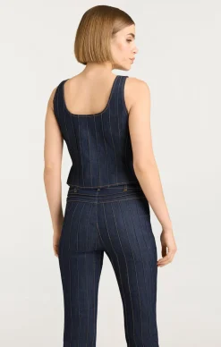 Cinq à Sept Denim Rowena Top Indigo New
