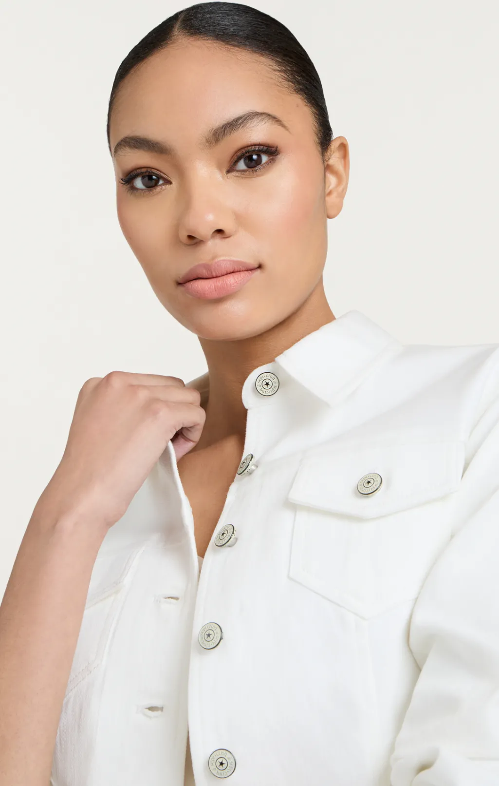 Cinq à Sept Denim Scrunched Canyon Jacket White Online
