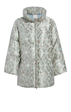 Cinq à Sept Diamond Floral Hallie Puffer CelestialBlue Best
