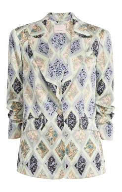 Cinq à Sept Diamond Sea Kylie Blazer CeladonMulti Sale