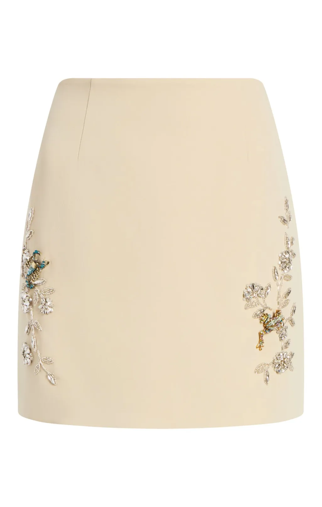 Cinq à Sept Diamond Vines Doris Skirt Khaki/silver Sale