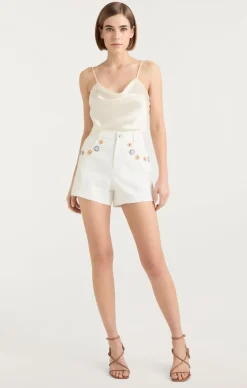 Cinq à Sept Ditsy Dots Brea Short White New