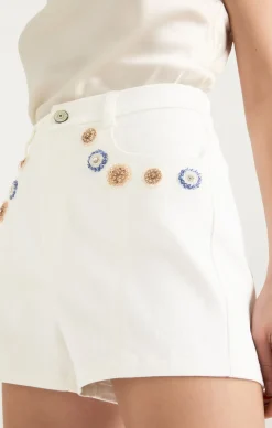 Cinq à Sept Ditsy Dots Brea Short White New