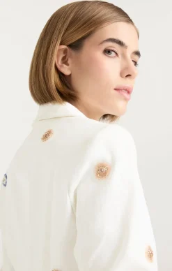 Cinq à Sept Ditsy Dots Denim Khloe Blazer White Online
