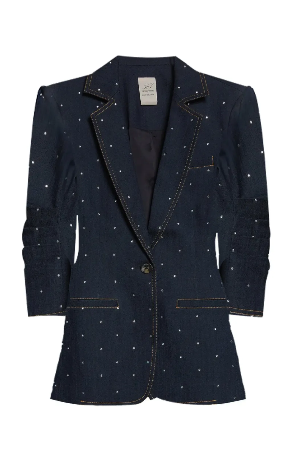 Cinq à Sept Ditsy Rhinestone Khloe Blazer Indigo Clearance