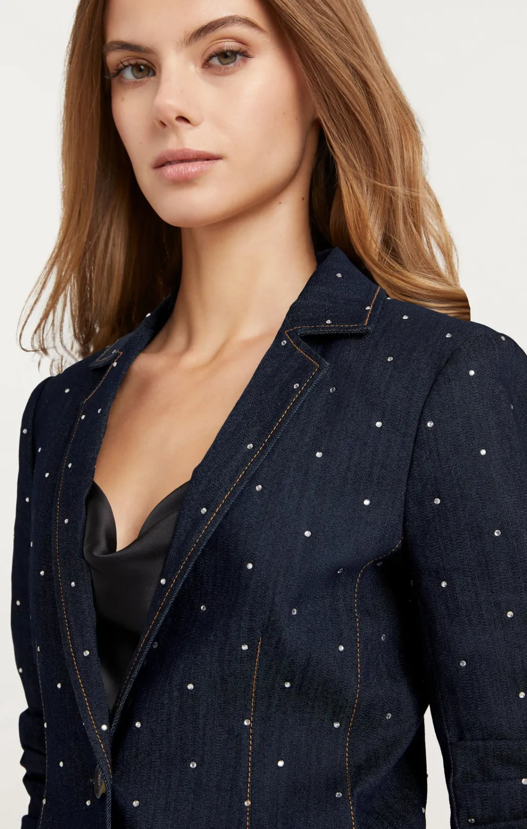 Cinq à Sept Ditsy Rhinestone Khloe Blazer Indigo Clearance