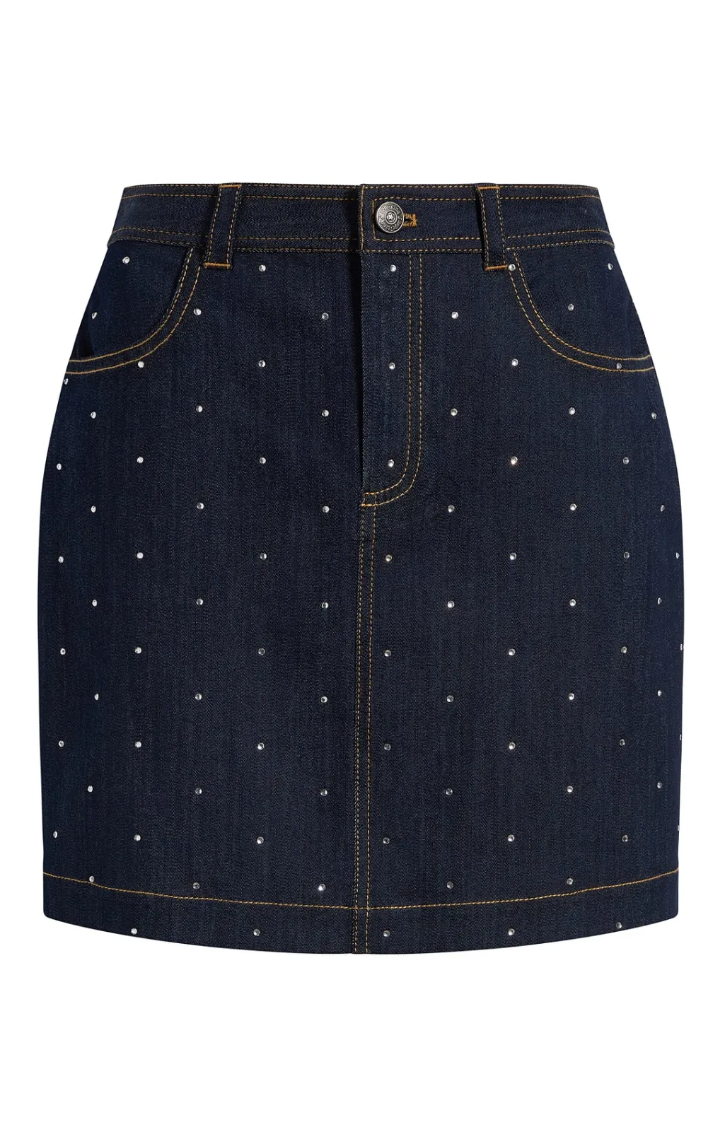 Cinq à Sept Ditsy Rhinestone Lynette Skirt Indigo Best