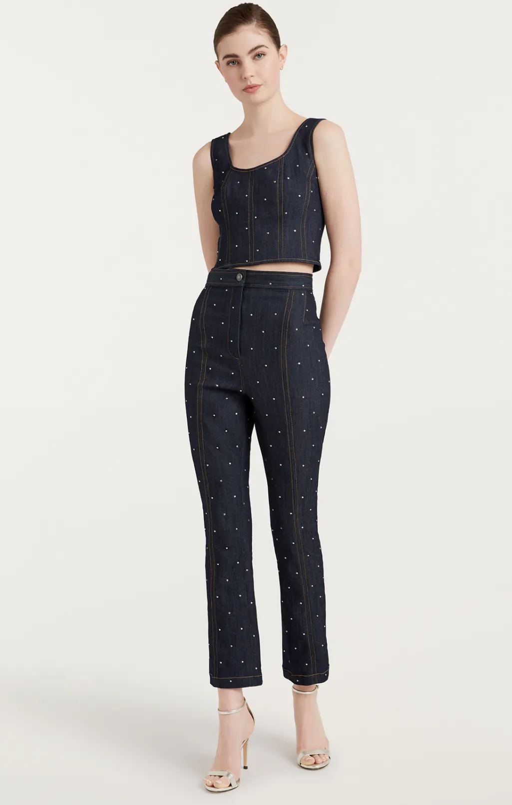 Cinq à Sept Ditsy Rhinestone Ora Bustier Indigo Online
