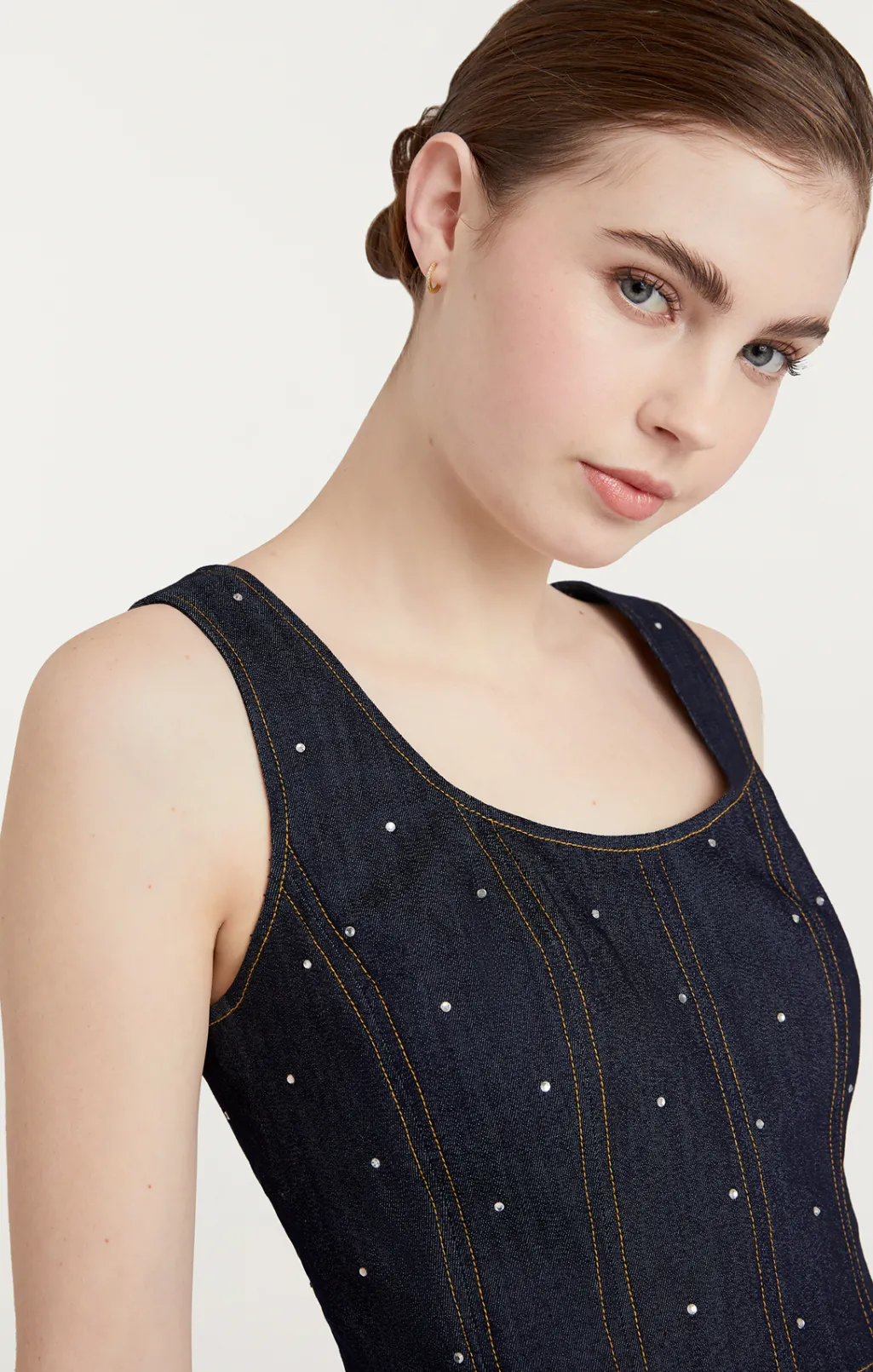 Cinq à Sept Ditsy Rhinestone Ora Bustier Indigo Online