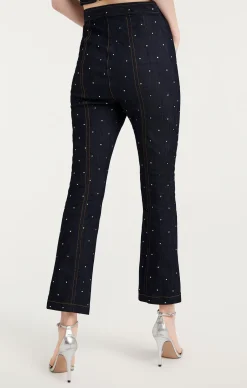 Cinq à Sept Ditsy Rhinestone Ora Pant Indigo New