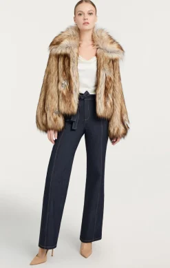 Cinq à Sept Embellished Short Tenley Coat Natural Best