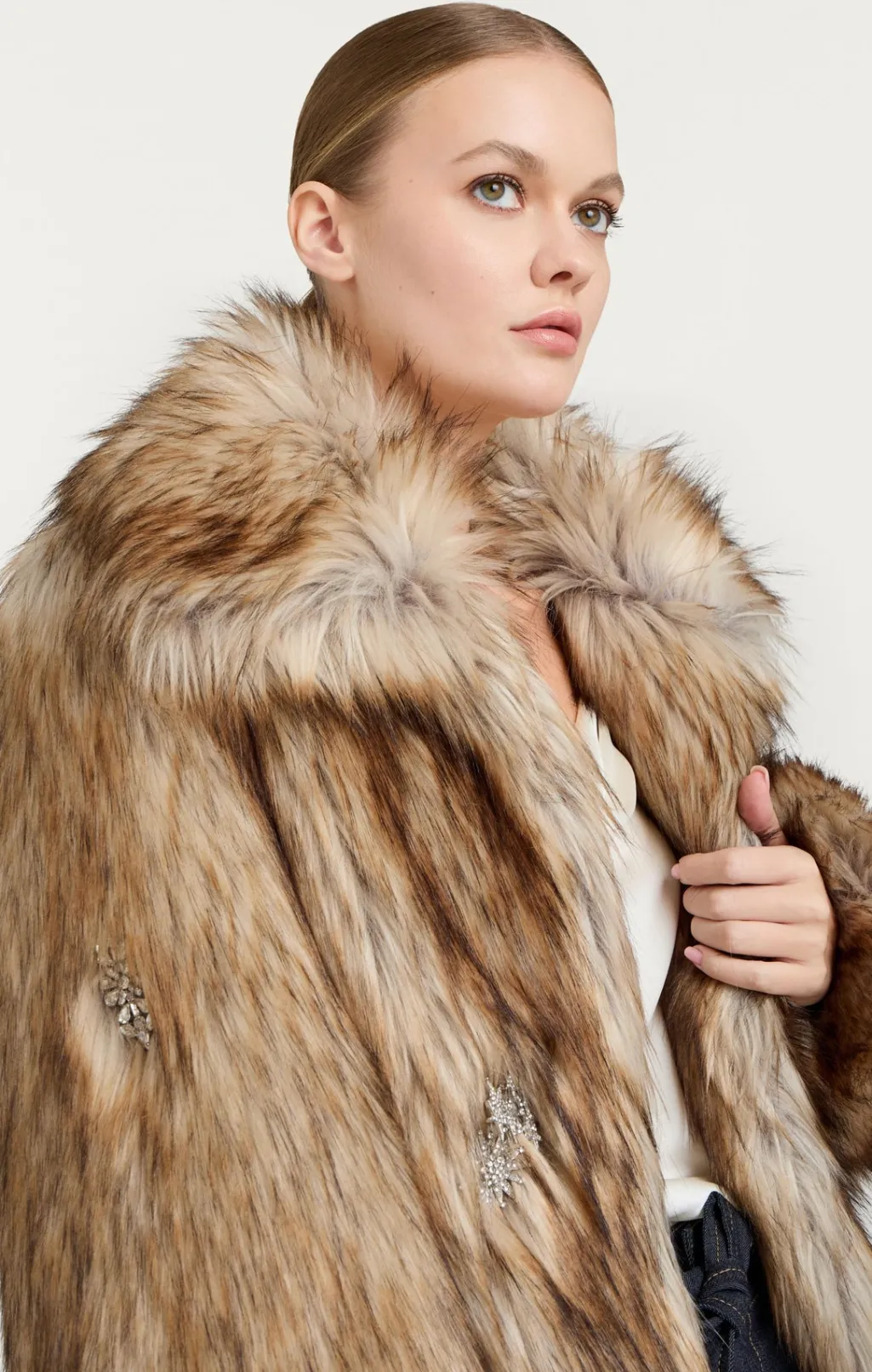 Cinq à Sept Embellished Short Tenley Coat Natural Best