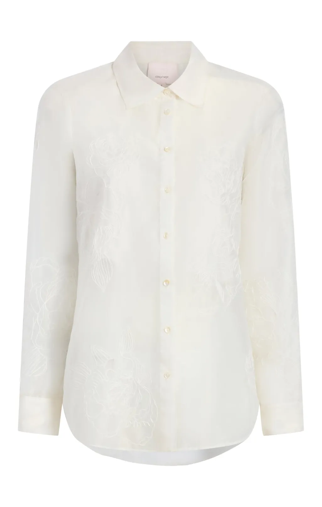 Cinq à Sept Embroidered Organza Luna Top Ivory Online