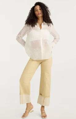 Cinq à Sept Embroidered Organza Luna Top Ivory Online