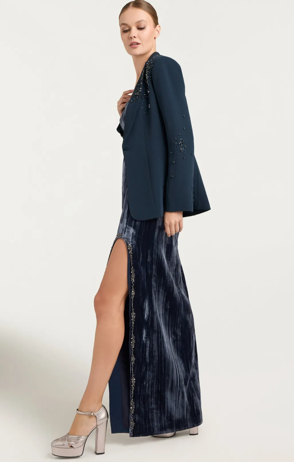 Cinq à Sept Eponine Gown PeacockBlue Sale