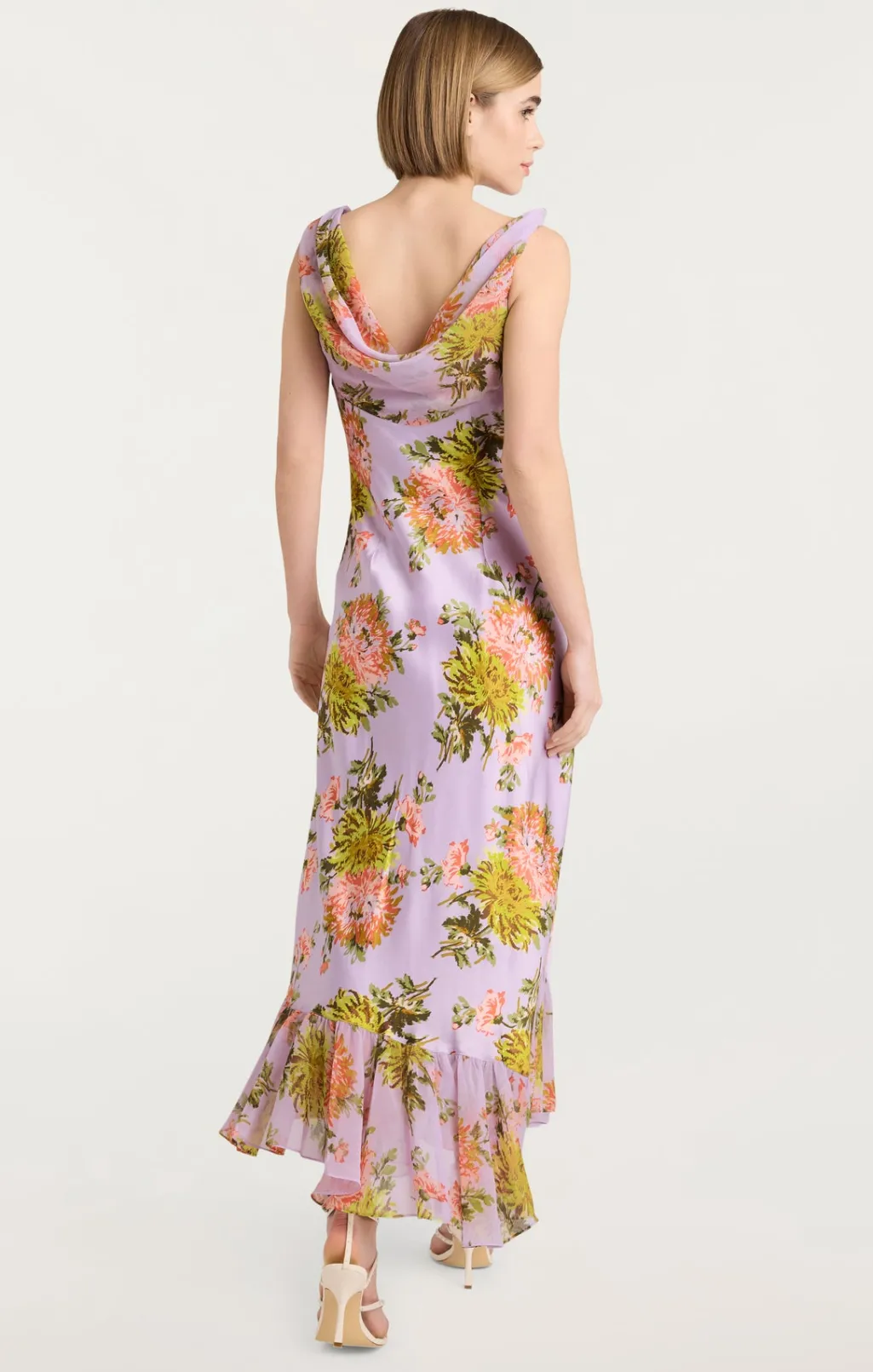 Cinq à Sept Faded Chrysanthemum Raya Dress LilacMulti New