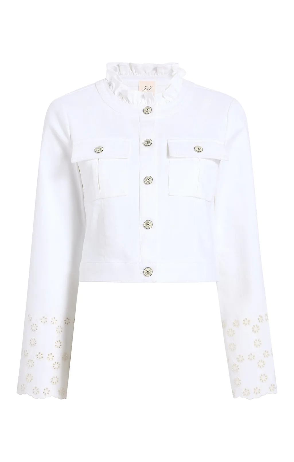 Cinq à Sept Floral Eyelet Matilde Jacket White New