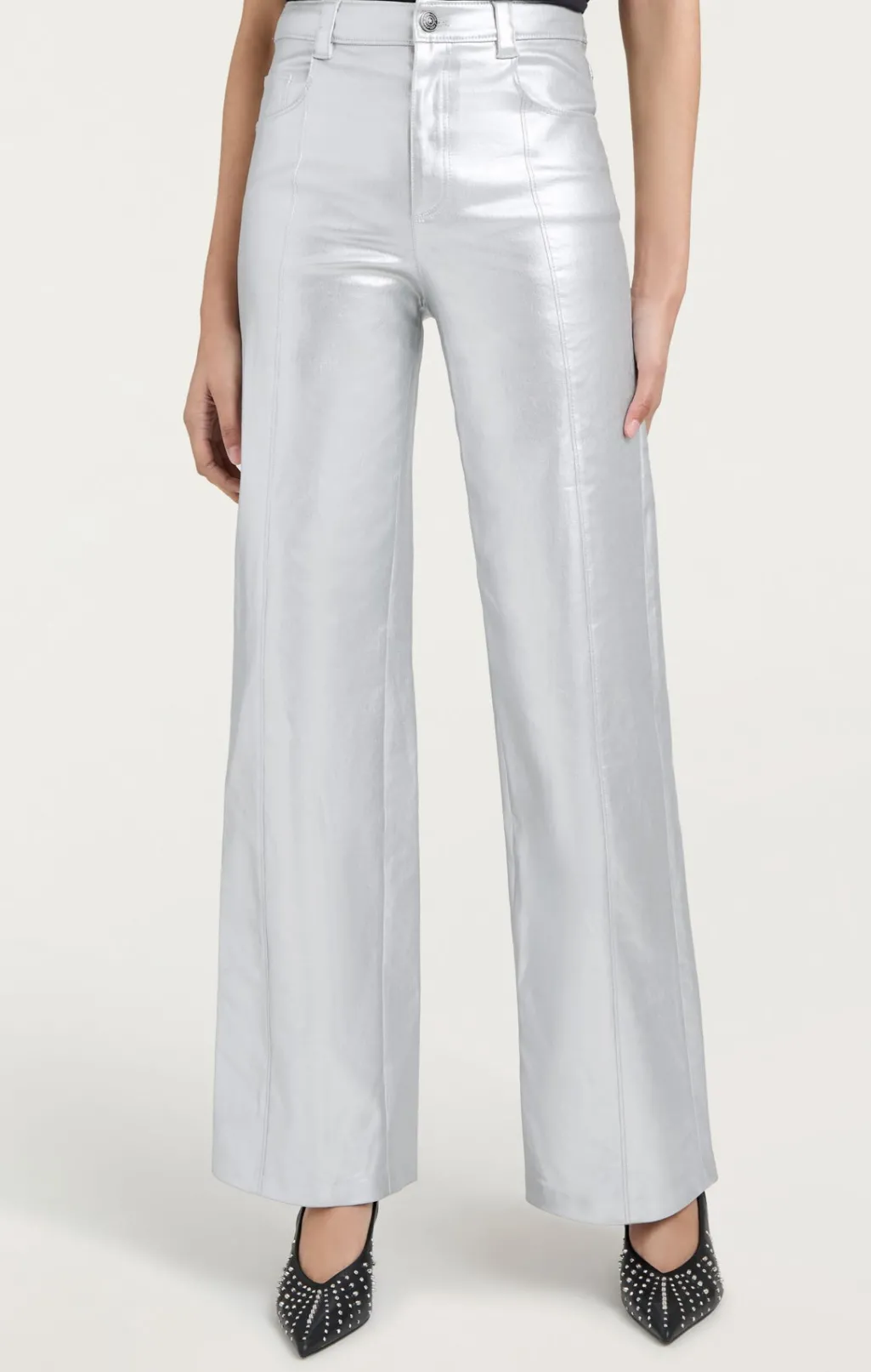Cinq à Sept Foiled Francine Pant Silver Sale