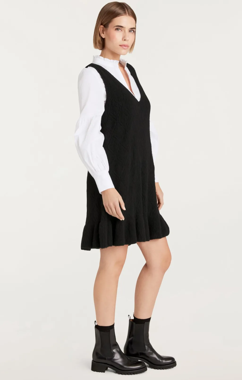 Cinq à Sept Greysen Dress Black/White Sale