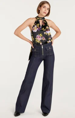 Cinq à Sept Harlow Top BlackMulti Sale