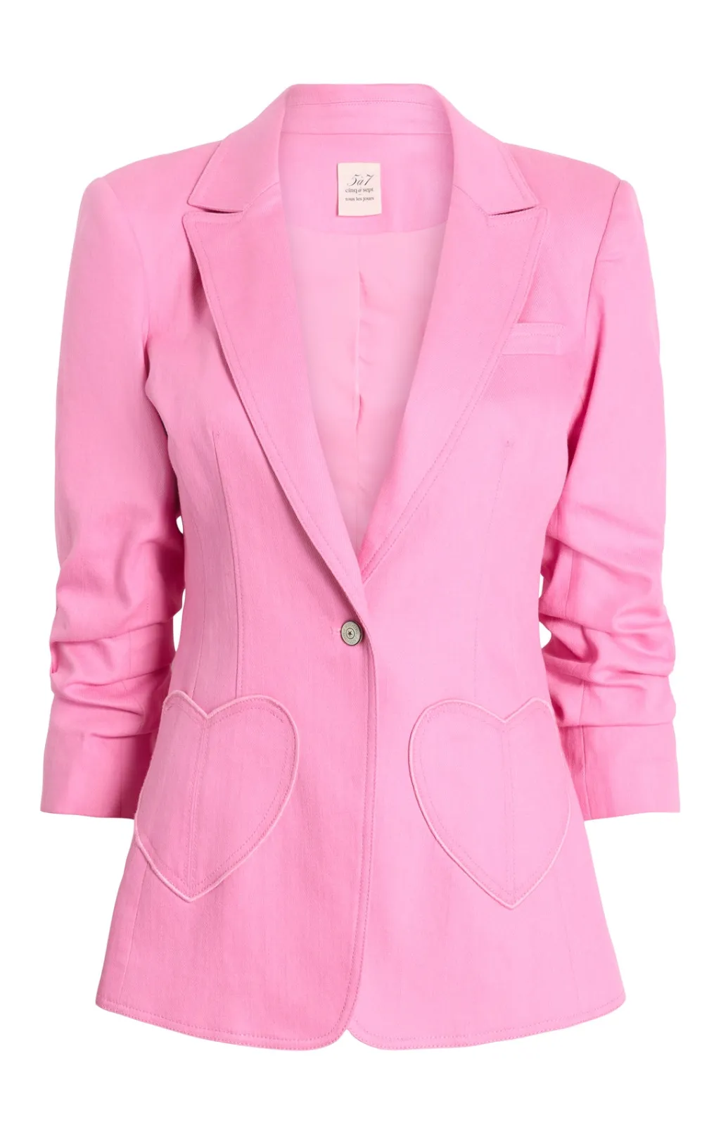 Cinq à Sept Heart Embroidery Louisa Blazer Flamingo Online