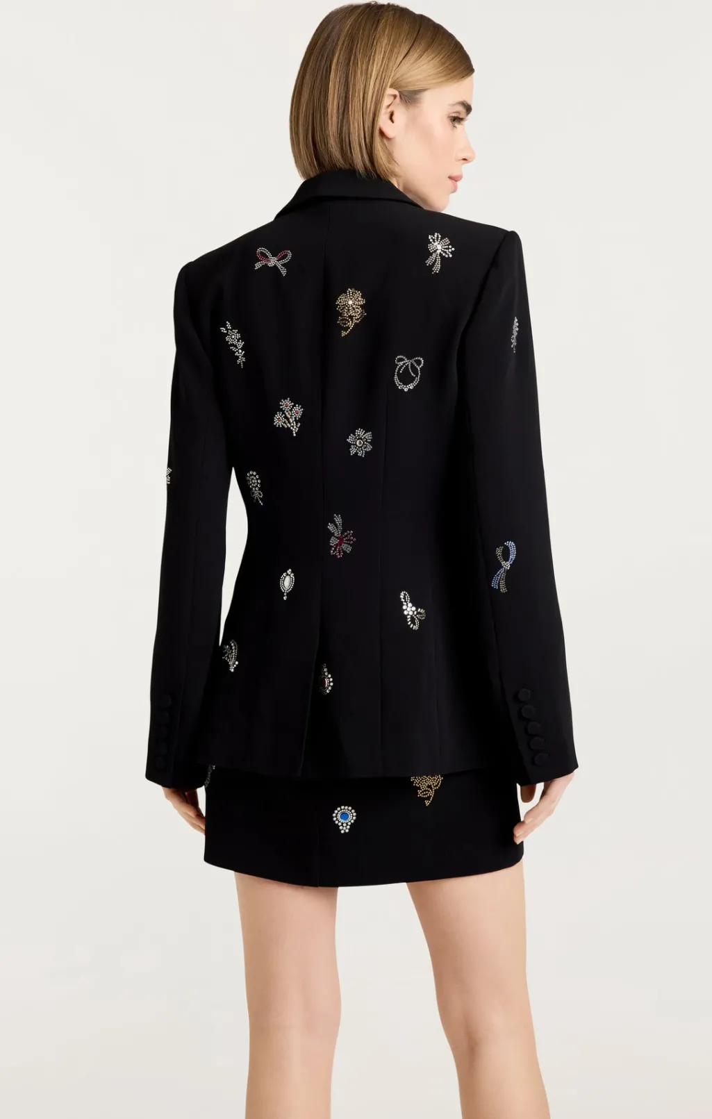 Cinq à Sept Heatset Brooches Embellished Cheyenne Blazer BlackMulti Best