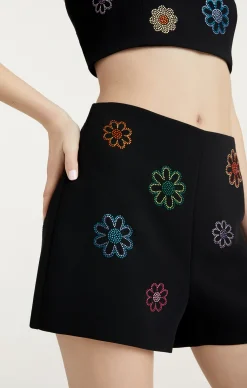 Cinq à Sept Heatset Daisies Alissa Short Black Discount