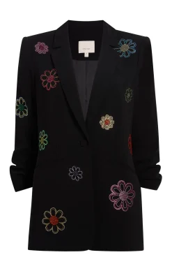 Cinq à Sept Heatset Daisies Khloe Blazer Black Best