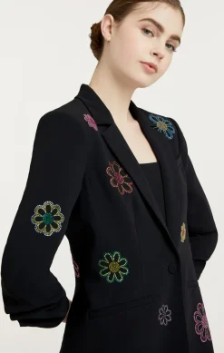 Cinq à Sept Heatset Daisies Khloe Blazer Black Best