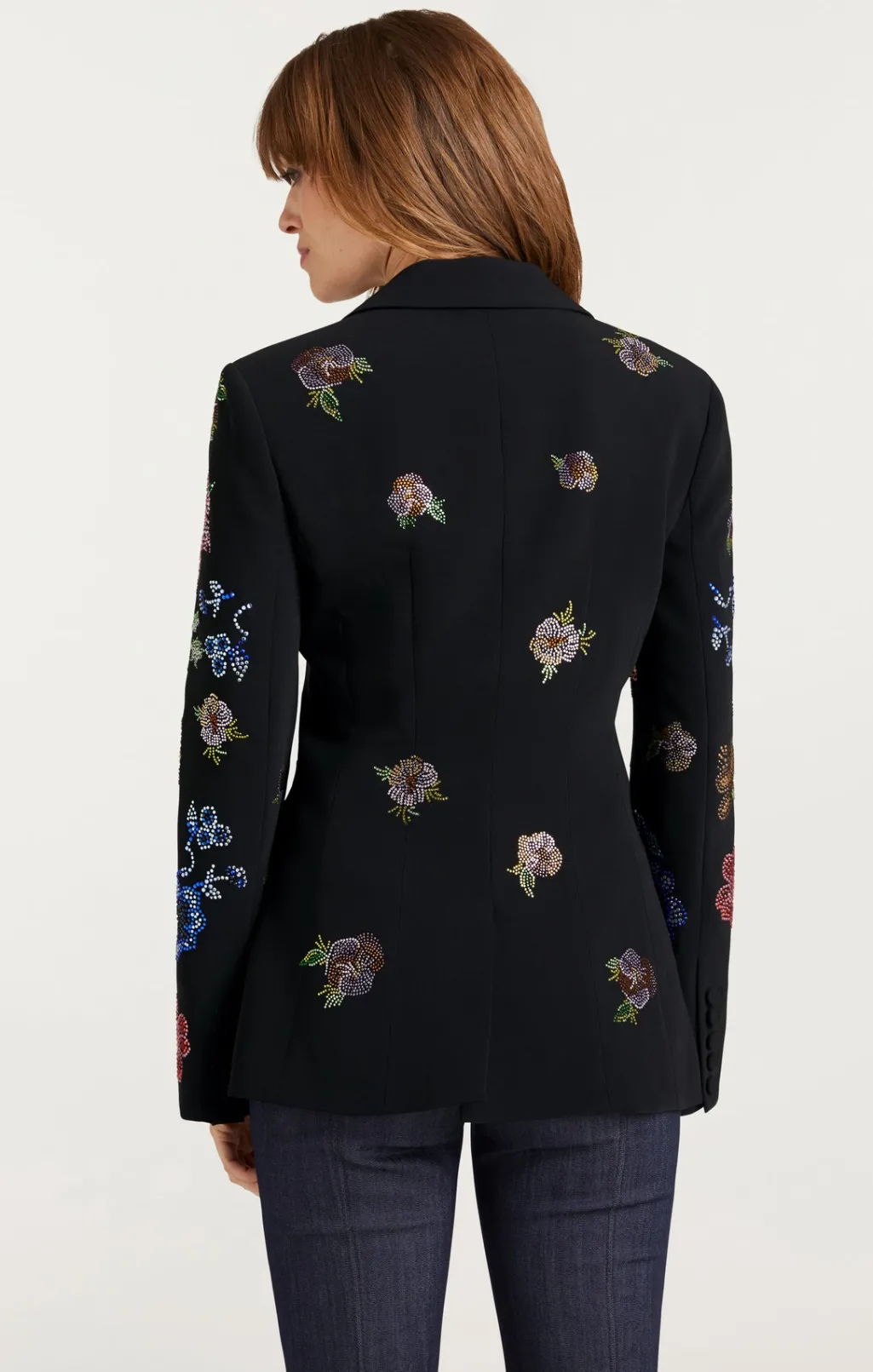 Cinq à Sept Heatset Pansy Garden Cheyenne Blazer Black/multi Outlet