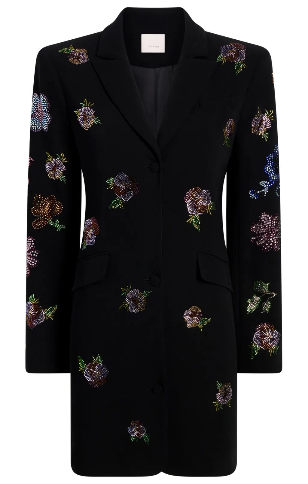 Cinq à Sept Heatset Pansy Garden Long Sleeve Joel Dress Black/Multi Outlet