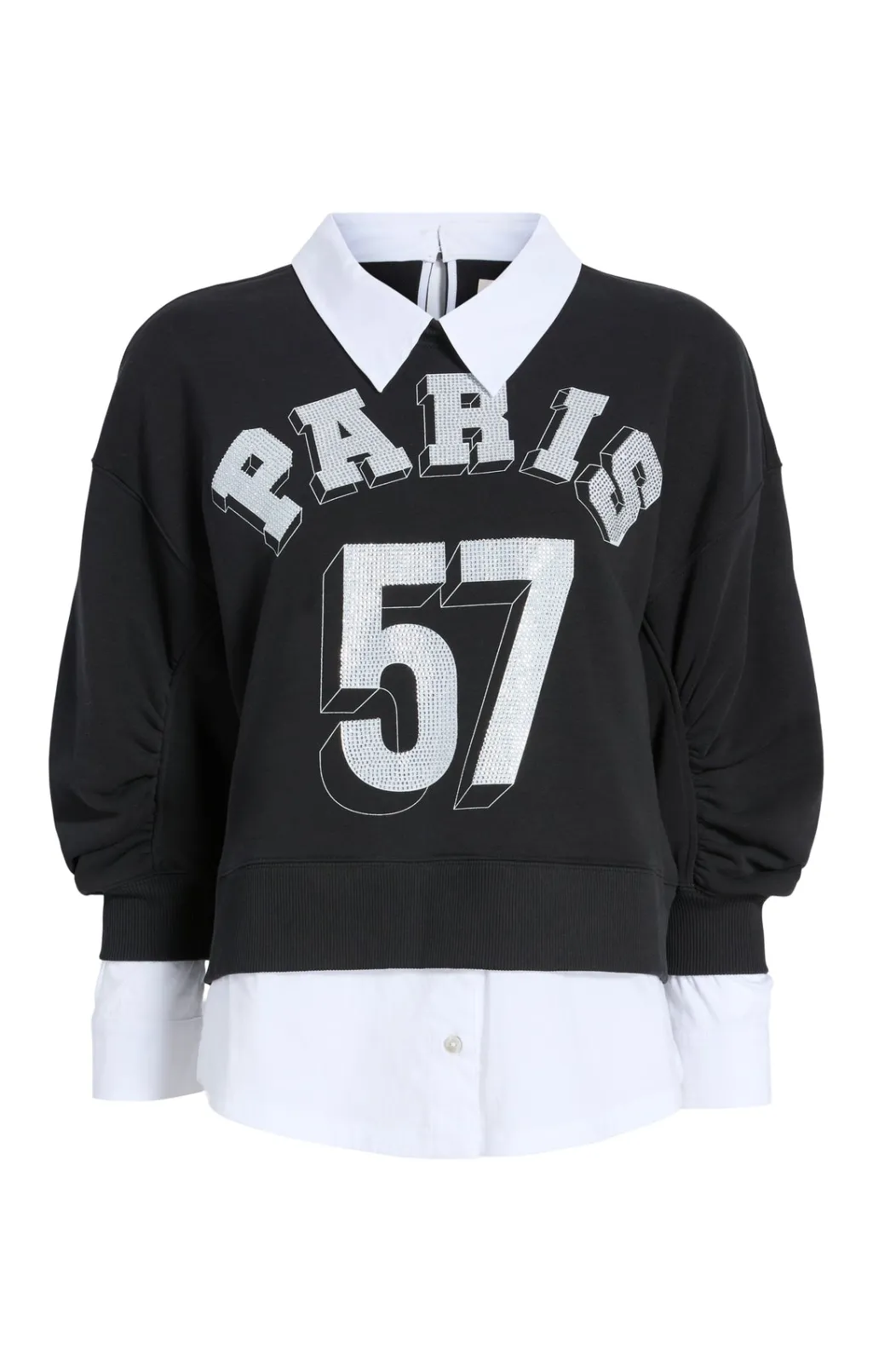 Cinq à Sept Heatset Paris 57 Justina Pullover Black/White Best